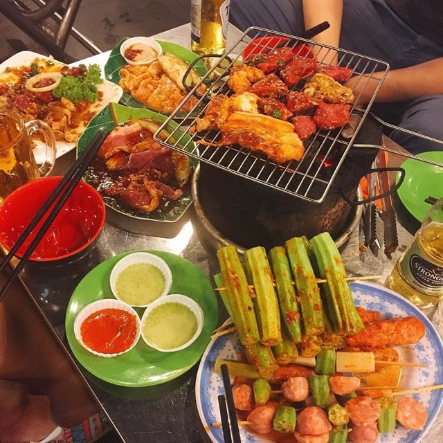 quán xiên nướng ngon ở Sài Gòn